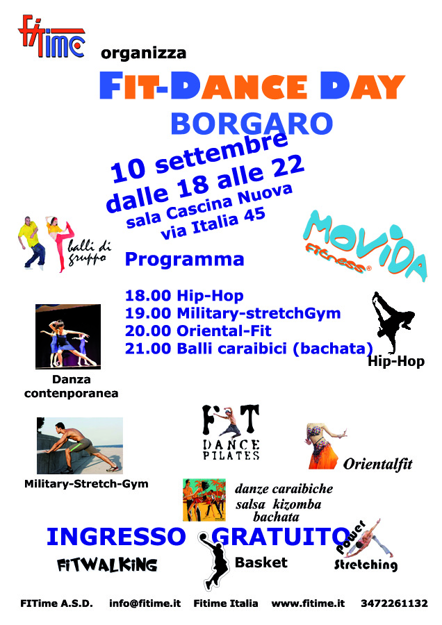 ANCHE A BORGARO L’EVENTO FIT-DANCE DAY