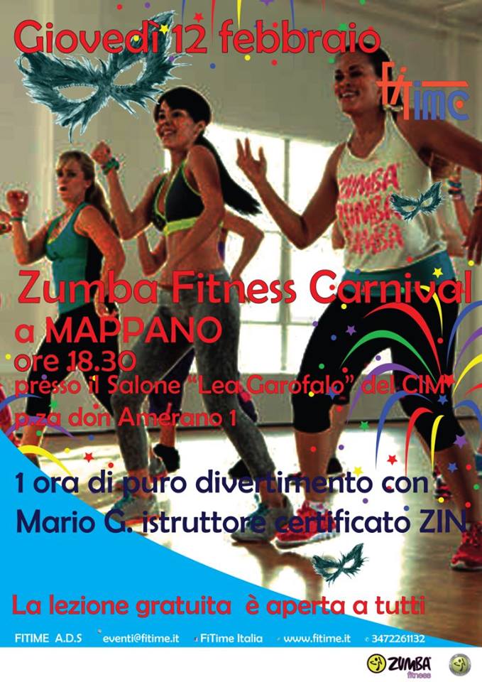 DIAMO IL VIA AL CARNEVALE CON UNA LEZIONE DI ZUMBA!